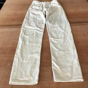 Agolde 90's Pinch Jeans Women 23 White High Rise Button Fly Stretch Preppy 17477